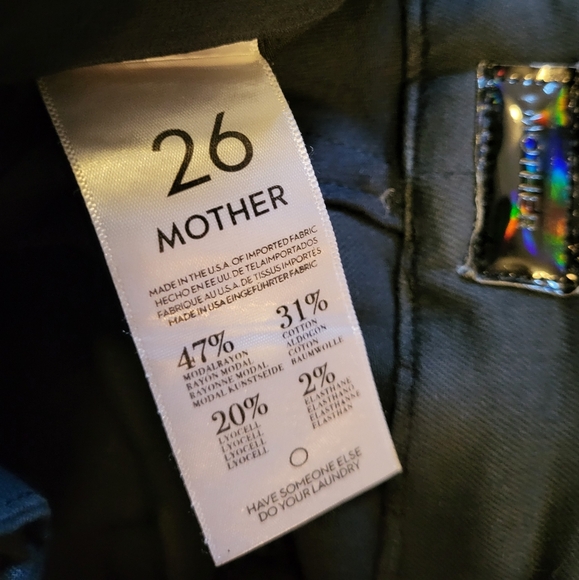 Mother coated black jeggings with sparkle size 26 - Picture 2 of 5
